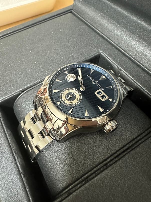 Luxury watch being examined